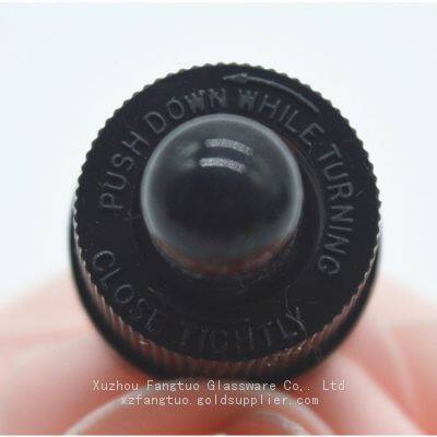 Child-Resistant Screw Top Cap Dropper Bottle Amber Glass Dropper Bottle Square Shape Empty Bottles for Skin Care Serum Essential Oil Packing photo-3