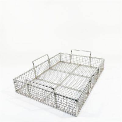 SS304 Medical Disinfection Wire Mesh Basket Stainless Steel Medical Basket