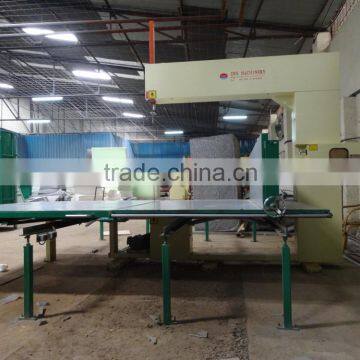 Vertical PU foam rubber sheet trim cutting machine