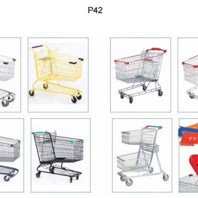 Metallischer Einkaufswagen für den Supermarkt