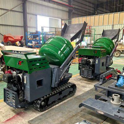 Crawler Type Automatic Feeding 400L Small Concrete Mixer Truck photo-4