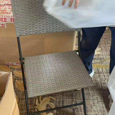 Simply Design Foldable Rattan Dining Set Factory Supply Directly Garden Coffee Set Easy Taken PE Rattan Picnic Chair With Table photo-2