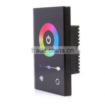 USA Size Touch Panel LED RGB Controller with Rainbow Color Ring DC12V-24V 12A/3 Channels