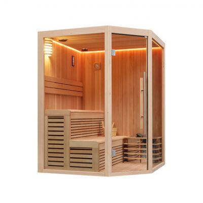 Modern Electric Double-deck Wooden Traditional Single or 2 Person Sauna for Outdoor Use in China Factory photo-5