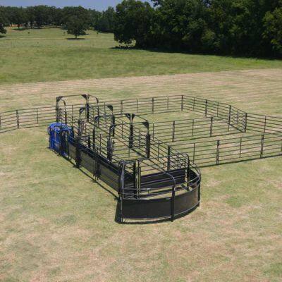 Hot Dipped Galvanized Steel Horse Fence Australian Style Low Maintenance Woven Technology Round Fence Post Driveway Gate Yard photo-3