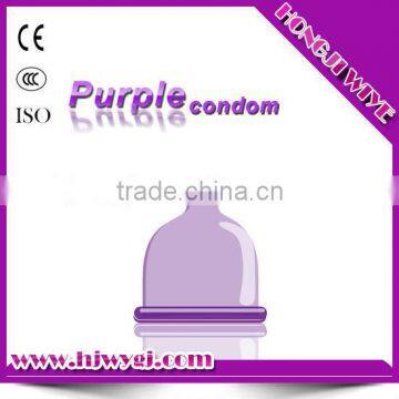 male latex color condom natural latex condoms Purple naked condom OEM