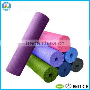 colorful 5mm thick waterproof yoga mat with mesh bag and carrying strap