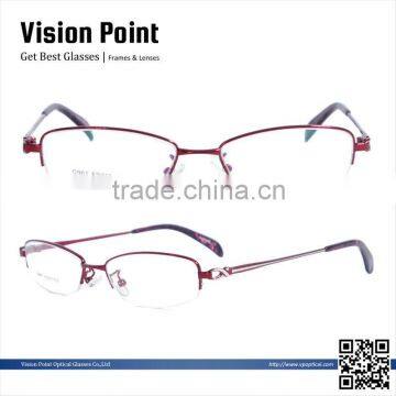 Women's Metal Half-rim Spectacles Fashion Optical Frame Models