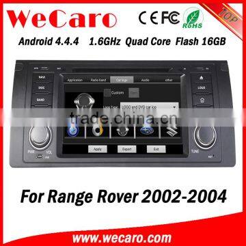 Wecaro 7" android 4.4.4 car muitimedia system for range rover touch screen car dvd player 2002 2003 2004