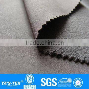 3 layers black laminated waterproof polyester spandex fabric for outdoor jacket