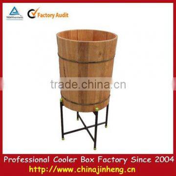 wooden ice cooler bucket