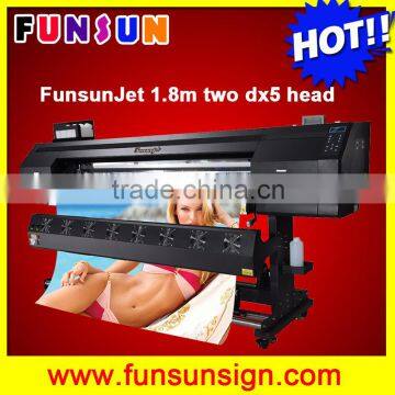 Funsunjet FS1802K 1.8m / 6ft dx5 head large format eco solvent printer banner printing machine for flex printing