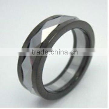 black tungsten carbide finger rings