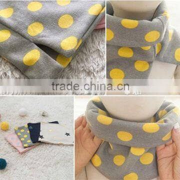 Fashion Cute Polka Dot Printed Kids Girls Cotton Knitted Circle Loop Infinity Scarf photo-6