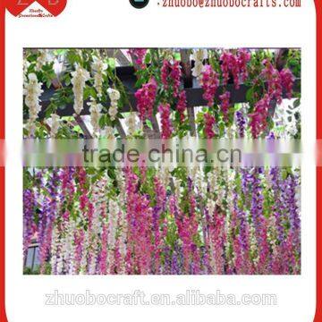 Hot cheap wholesale long style westeria artificial garden flowers ,wedding decorations