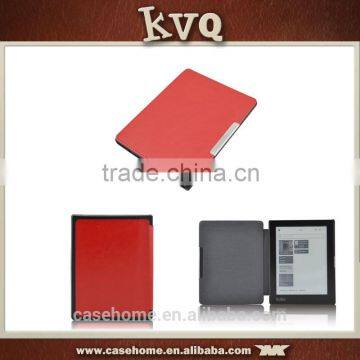 Book style e reader cover folio leather case for kobo aura 6 inch e reader