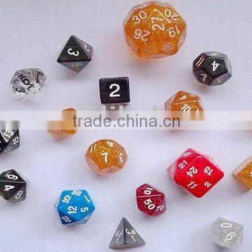 Various Many-sided dice