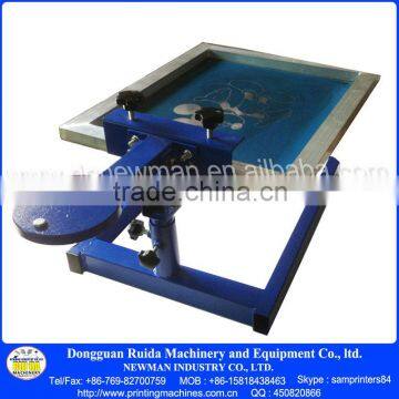 NS101 manual desk top 1 color 1 station adjustable simply silk screen printing machine for flat surface objects