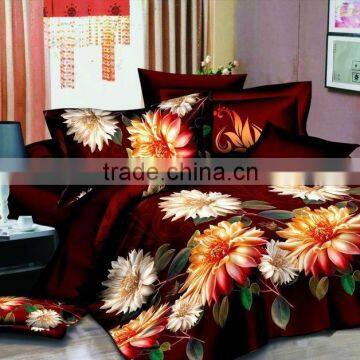 Trade Assurance/C40*40/133*72/high Quality Panel Printing 3D Floral Design Fabric for Bedding Set photo-3