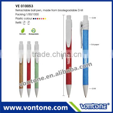 Promotional biodegradable ballpoint pens