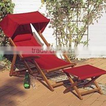 wooden Beach chair & Beach lounger & sun lounger & deck chair & beach chair with sun canopy & sun lounger