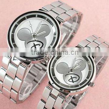 2015 cheap gifts lovers stainless steel watch