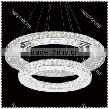 Two rings Modern LED Crystal Pendant Light Pendant Lamp Fixture Lighting