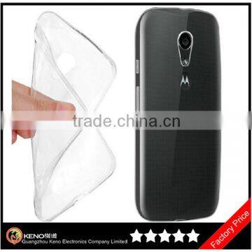 Keno Ultra Thin Soft Flexible Clear TPU Case for Motorola Moto G2 Phone Case