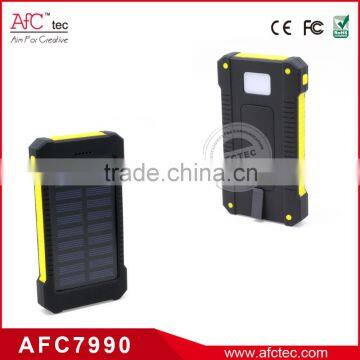 Outdoor waterproof high capacity portable solar charger for mobile phone