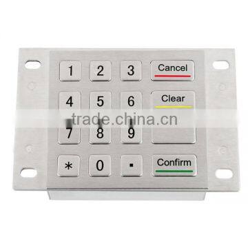 stainless steel USB connect easy install metal ATM keypad