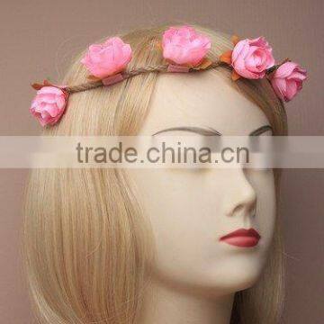 Boho Ladies Girl Floral Flower Festival Wedding Garland Forehead Hair Head Band H087