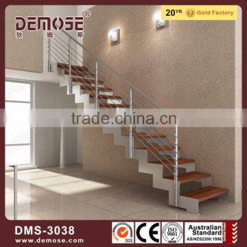 china supplier indoor wood stair nosing and stair metal used