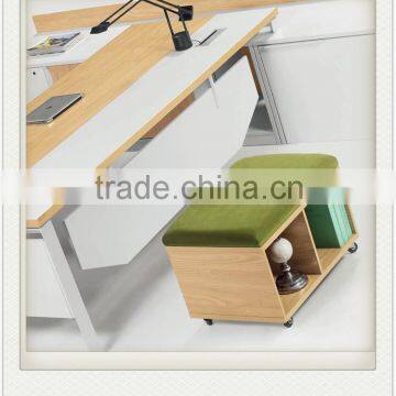 T shaped 2 person office desk with white frame