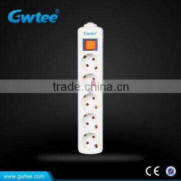 5 way EU design 3 core electrical power extension sockets