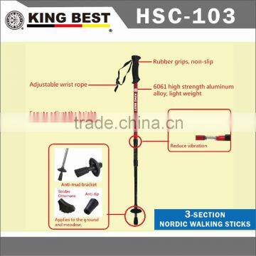 KING BEST Outdoor Sports Walking Stick 3-SECTION Nordic Walking Sticks Adjustable Nordic Walking Stick Elderly Walking Stick photo-2