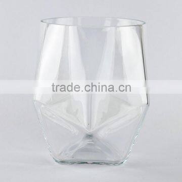 Diamond shaped 2015 new design rock shot whisky tumbler glass