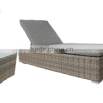 Round rattan sun lounger outdoor furniture