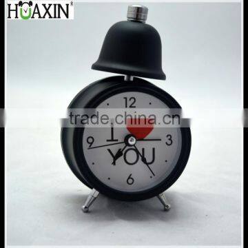 mini metal unique single bell digital childrens alarm clocks for hoem decoration