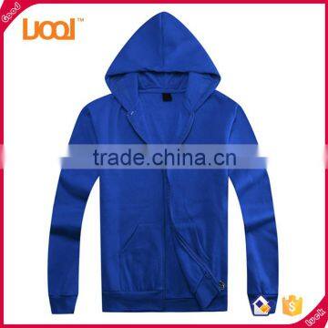 Custom sweatshirts for men, 100% cotton plain dyed long sleeve zipper-up sweatshirt hoodies