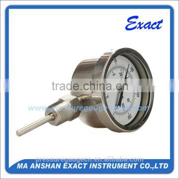 Stainless Steel Bottom Mount Industrial Bimetal Thermometer
