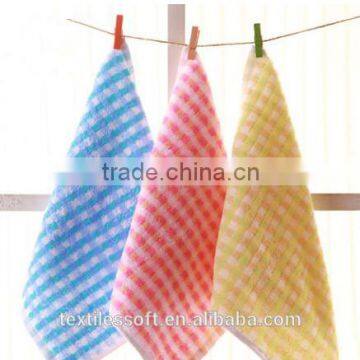 High quality pure cotton yarn dyed colored strip jacquard hand towel wholesale