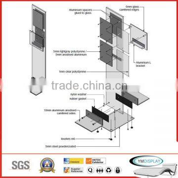 Double Acrylic Rotate Counter Stand For Specialty Store