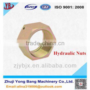 Carbon steel hexagon nut for hydraulic fittings