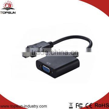 White Mini DP To VGA Adapter For Computer, Dp To Vga