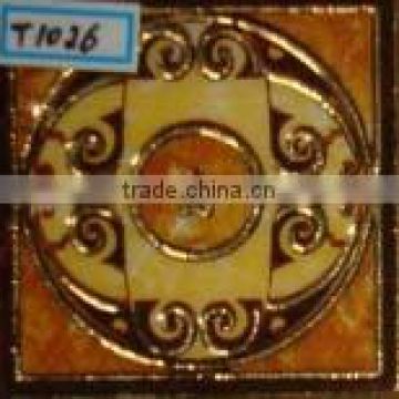 T1026 SIZE 80x80MM HOT SALE &NEW GOLDEN AND POLISHED DECORATION CHINA CRYSTAL WALL CERAMIC TACO tile