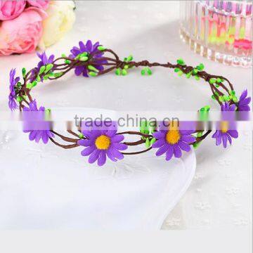Natural Touch Wholesale Foam Head Wreath for Wedding Bridal Headdress Wedding Flower Artificial Flower Headband Flower