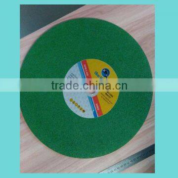 H578 Resin bond 14''inch 355*3*25.4mm green cutting wheel from China cutting disc for metal and stainless steel