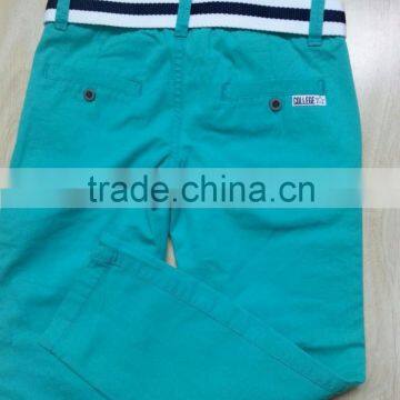 100% Cotton Teen Boys Belted Pants School Uniform Kids Trousers photo-2