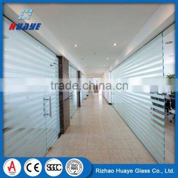 China Manufacturer decorative office frosted glass