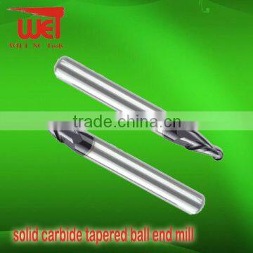 solid carbide tapered ball end mill